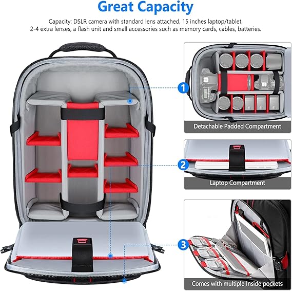 Neewer 2-in-1 Rolling Camera Backpack Trolley Case - Anti-Shock Detachable Padded Compartment, Hidden Pull Bar, Durable, Waterproof for Camera,Tripod,Flash Light,Lens,Laptop for Air Travelling(Black) Neewer 2-in-1 Rolling Camera Backpack Trolley Case - Anti-Shock Detachable Padded Compartment, Hidden Pull Bar, Durable, Waterproof for Camera,Tripod,Flash Light,Lens,Laptop for Air Travelling(Black)